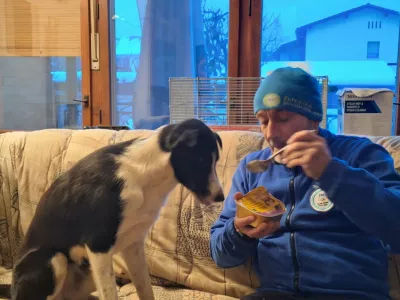 Sestradana Eli, a na varnem in toplem. Foto: Facebook