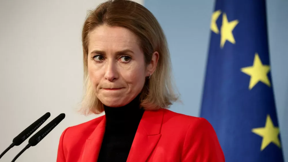 European Union High Representative for Foreign Affairs and Security Policy and European Commission Vice-President Kaja Kallas looks on, during a joint press conference with German Defence Minister Boris Pistorius (not pictured) in Berlin, Germany, January 13, 2026. REUTERS/Liesa Johannssen
