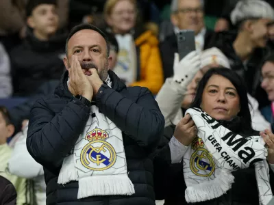 Soccer Football - LaLiga - Real Madrid v Levante - Santiago Bernabeu, Madrid, Spain - January 17, 2026 Real Madrid fans in the stands before the start of the match REUTERS/Ana Beltran