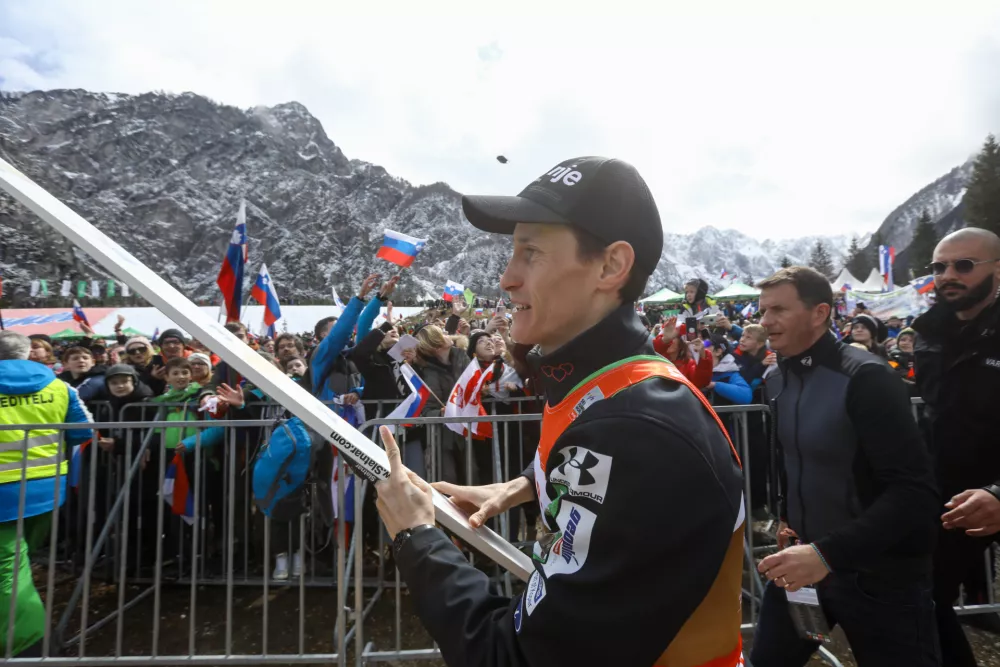 Peter Prevc,&nbsp; finale svetovnega pokala v poletih Planica 2024 / Foto: Luka Cjuha