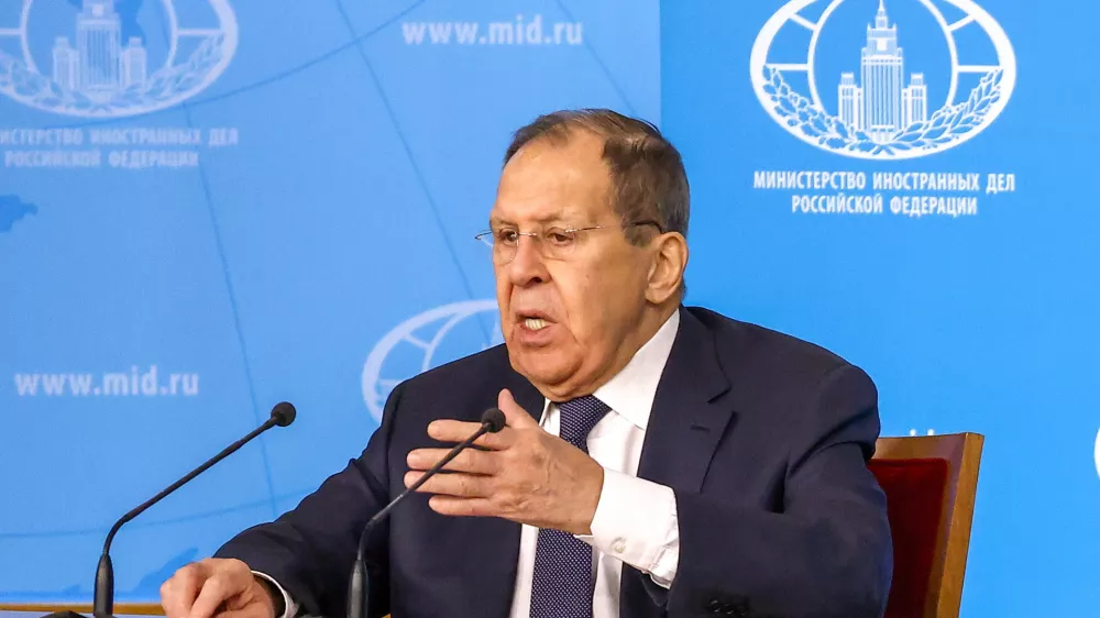 20 January 2026, Russia, Moscow: Russian Foreign Minister Sergei Lavrov speaks during a press conference at the Russian Foreign Ministry Press Centre to review Russian diplomacy in 2025. Photo: Artyom Geodakyan/TASS via ZUMA Press/dpa