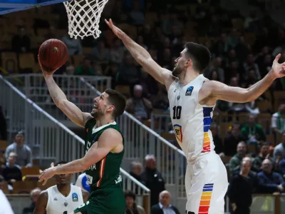 - 20.01.2026. - Ko&scaron;arka Cedevita Olimpija - Cluj-Napoca v 15. krogu evropskega pokala.//FOTO: Bojan Velikonja
