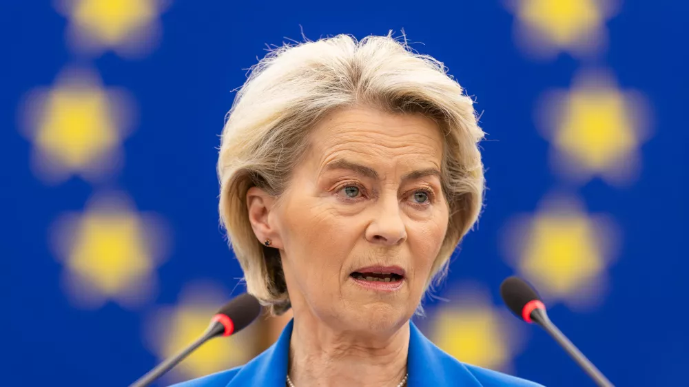 21 January 2026, France, Strasbourg: EU Commission President Ursula von der Leyen, speaks during the plenary session of the European Parliament in Strasbourg Photo: Philipp von Ditfurth/dpa