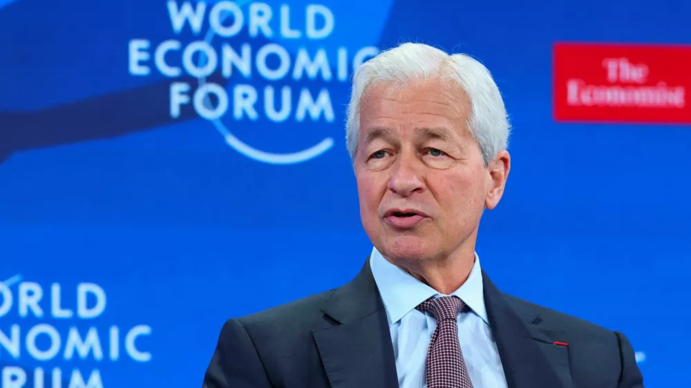 The CEO of JPMorgan Chase, Jamie Dimon, attends the 56th annual World Economic Forum (WEF) meeting in Davos, Switzerland, January 21, 2026. REUTERS/Denis Balibouse
