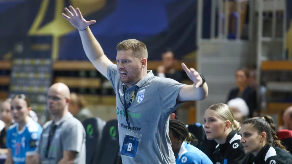 Žiga Novak14.9.2025 - rokomet ženske - Krim OTP Group Mercator - Podravka Vegeta Foto: LUka Cjuha