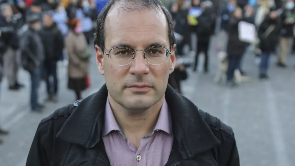 - 01.03.2022 - Doc. dr. Gorazd Kovačič, sociolog - predstojnik oddelka za sociologijo na Filozofski fakulteti v Ljubljani, predsednik Visoko&scaron;olskega sindikata Slovenije/FOTO: Jaka GasarOPOMBA: INTERVJU ZA OBJEKTIV 2022