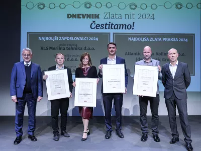 Bojan Petan, Matjaž Han- 27.03.2025 - Dnevnikova prireditev Zlata nit//FOTO: Jaka Gasar