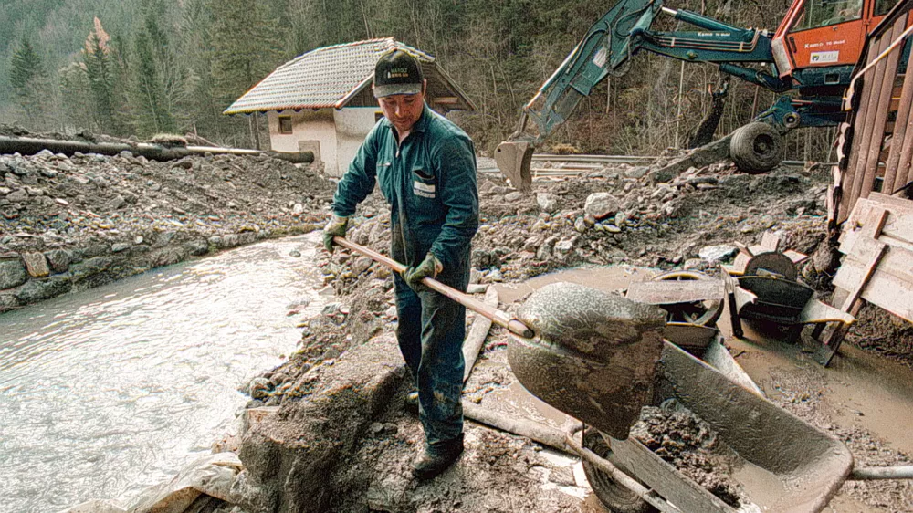 poplave - Solčava, reka Savinja