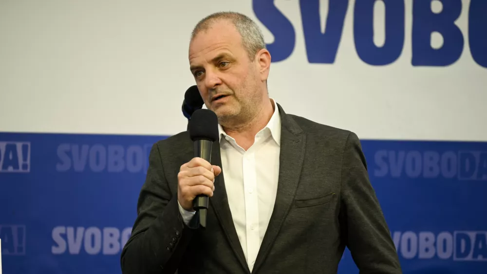 Gibanje SvobodaUro&scaron; Brežan- 6.04.2024 &ndash; 1. festival SVOBODE, Zbilje.  //FOTO: Nik Erik Neubauer