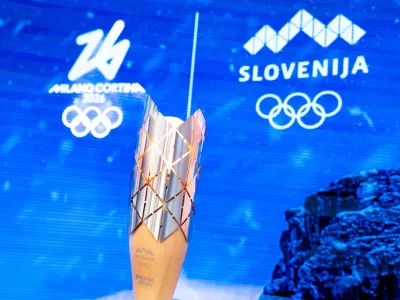 Ljubljana.Zimske olimpijske igre Milano Cortina 2026.Slovenska bakla.foto: Olimpijski komite Slovenije.