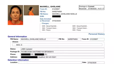 A police booking intake form for Ghislaine Maxwell is shown in this image released by the Department of Justice in Washington, D.C., U.S., on January 30, 2026 as part of a new trove of documents from its investigations into the late financier and convicted sex offender Jeffrey Epstein. U.S. Justice Department/Handout via REUTERS  THIS IMAGE HAS BEEN SUPPLIED BY A THIRD PARTY. / Foto: U.s. Justice Department