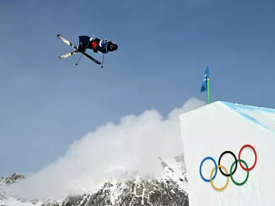 Milano Cortina 2026 Olympics - Freestyle Skiing - Freeski Slopestyle Training - Livigno Snow Park, Livigno, Italy - February 5, 2026. An athlete during training REUTERS/Dylan Martinez / Foto: Dylan Martinez