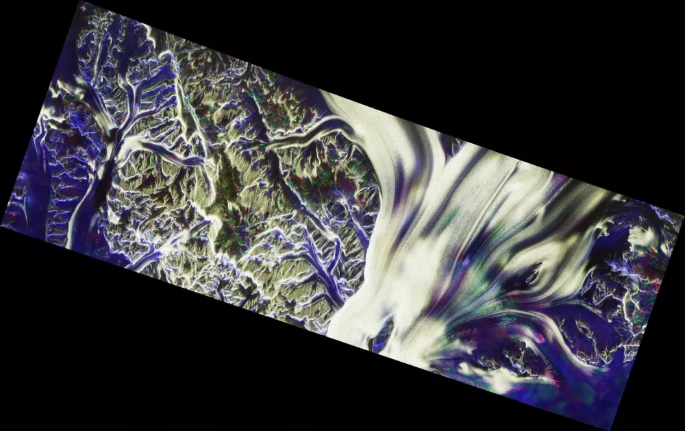 Nimrod LEDENIK in Transantarctic Mountains, ki jih je posnel biomass / Foto: Esa