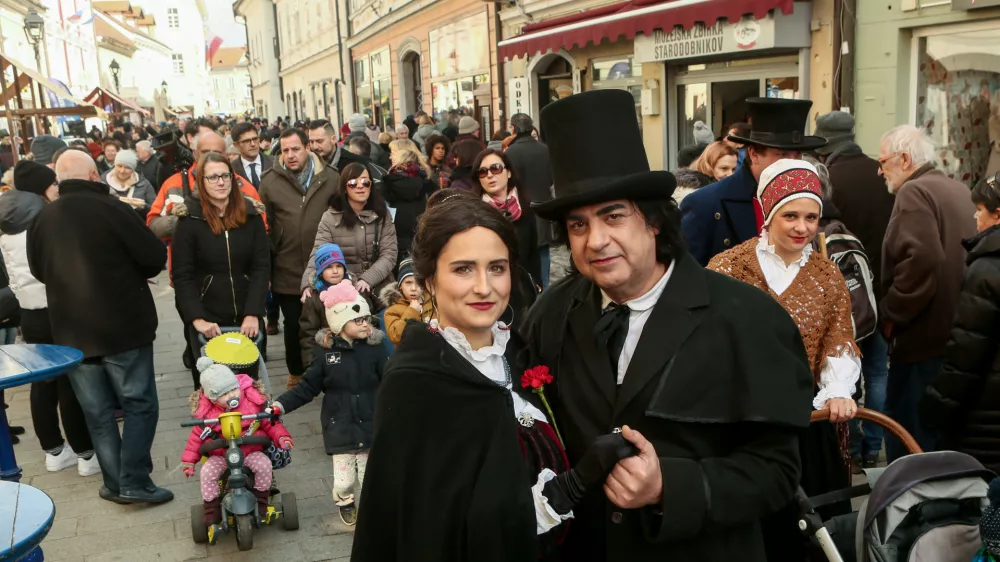 France Pre&scaron;eren- 08.02.2019 &ndash; Kulturni praznik Pre&scaron;ernov dan - Pre&scaron;ernov smenj Kranj - //FOTO: Luka Cjuha.