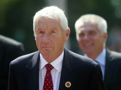 Generalni sekretar Sveta Evrope Thorbjorn Jagland 6. Strate&scaron;ki forum Bled 2011 z naslovom Moč prihodnosti, - govorili o prenosu in porazdelitvi moči na nove centre moči v mednarodni skupnosti, predvsem na hitro rastoče države.  //FOTO: Luka Cjuha