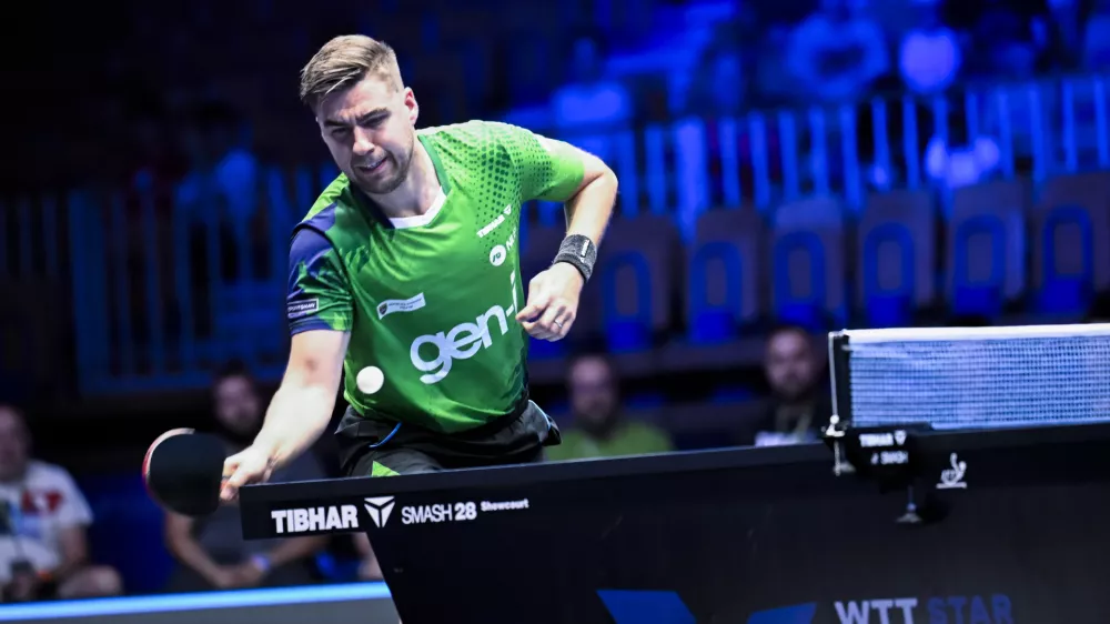 22.06.2025 - polfinale: Darko Jorgić VS Felix Lebrun, domači namiznoteni&scaron;ki turnir WTT Star Contender v Ljubljani FOTO: Nik Erik Neubauer