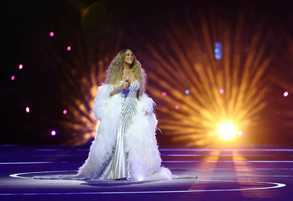 Milano Cortina 2026 Olympics - Opening Ceremony - San Siro Stadium, Milan, Italy - February 06, 2026. Singer Mariah Carey performs during the opening ceremony REUTERS/Yves Herman   TPX IMAGES OF THE DAY