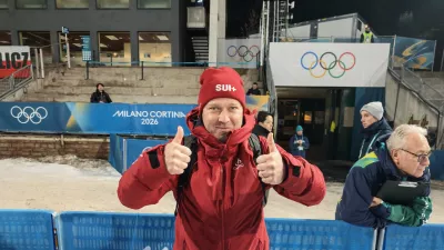 Bine Norčič je bil včeraj najbolj srečen Slovenec v Predazzu.