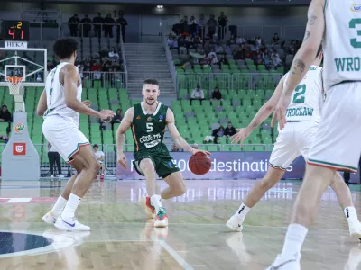 Aleksej Nikolić- 04.12.2025 - ko&scaron;arka - 9. krog evropskega pokala - Olimpija: Wroclaw//FOTO: Jaka Gasar