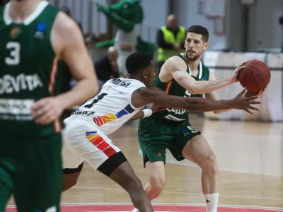 - 20.01.2026. - Ko&scaron;arka Cedevita Olimpija - Cluj-Napoca v 15. krogu evropskega pokala.//FOTO: Bojan Velikonja