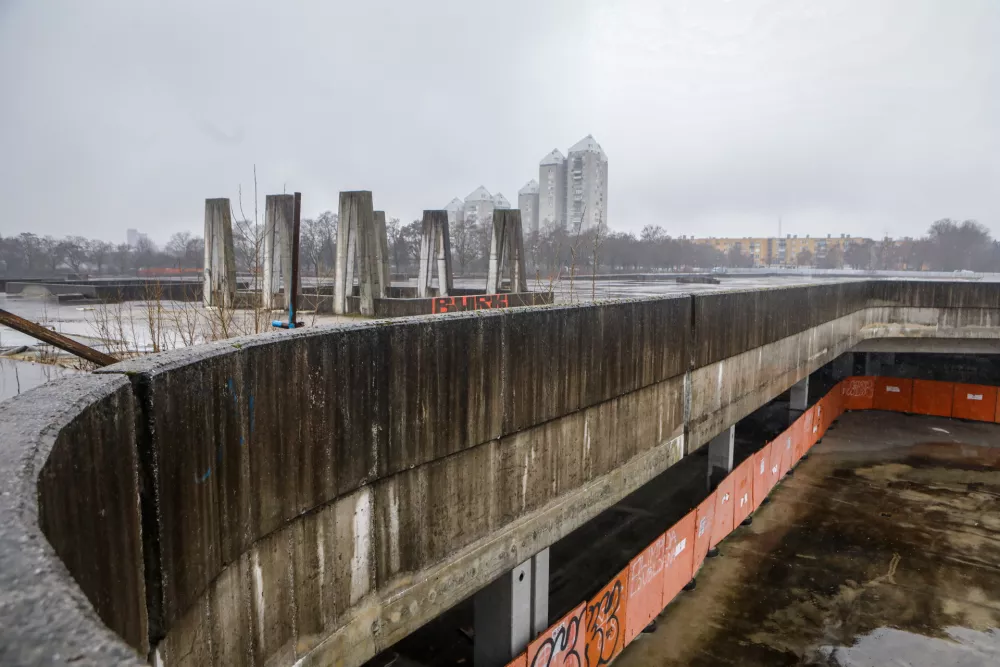 12.2.2026 - Stožice - &Scaron;portni park - nedokončani del Stožic - nakupovalno sredi&scaron;čeFoto: Luka Cjuha
