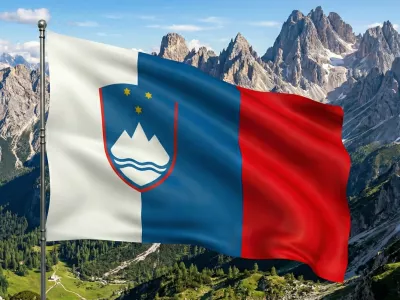 Z umetno inteligenco ustvarjena zastava na podlagi razmi&scaron;ljanja sogovornika. / Foto: Google Gemini