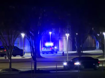 This image made from video shows the South Carolina State University campus in Orangeburg, SC, after a shooting in a residential complex, early Friday, Feb. 13, 2026.(WLTX via AP)