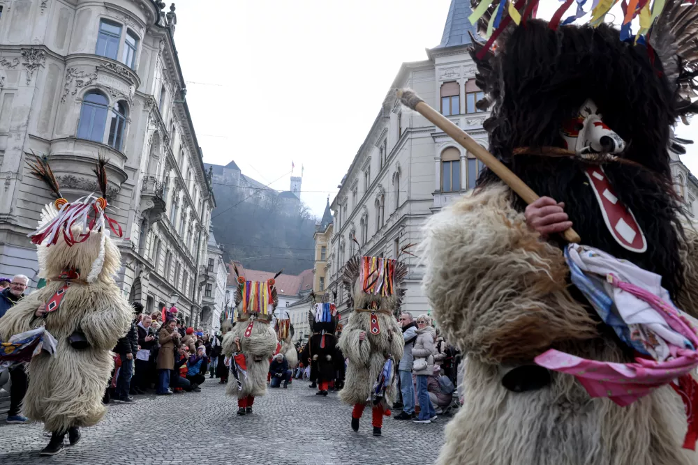 - 14.02.2026 - Pust v Ljubljani - ma&scaron;kare, sprevod//FOTO: Jaka Gasar