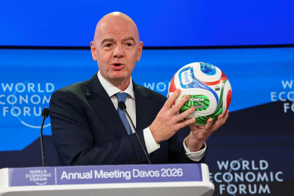 FIFA President Gianni Infantino attends the 56th annual World Economic Forum (WEF) meeting in Davos, Switzerland, January 22, 2026. REUTERS/Denis Balibouse / Foto: Denis Balibouse