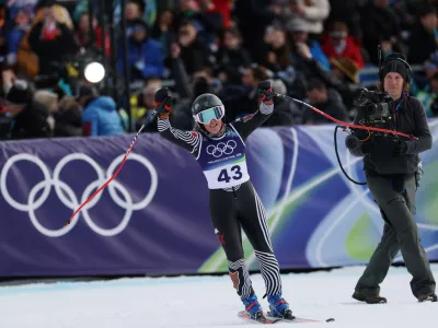 Italija, Cortina d'Ampezzo.Zimske olimpijske igre 2026.Alpsko smucanje, zenski superveleslalom.Mehiska smucarka Sarah Schleper.