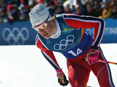 Milano Cortina 2026 Olympics - Cross-Country Skiing - Men's 4 x 7.5km Relay - Tesero Cross-Country Skiing Stadium, Lago, Italy - February 15, 2026. Johannes Hoesflot Klaebo of Norway in action during the Men's 4 x 7.5km Relay REUTERS/Kai Pfaffenbach