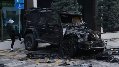 Mercedes G brabus Bogdana Ilića je povsem zgorel, policija pa je medtem že prijela osumljenca. F Pixsell