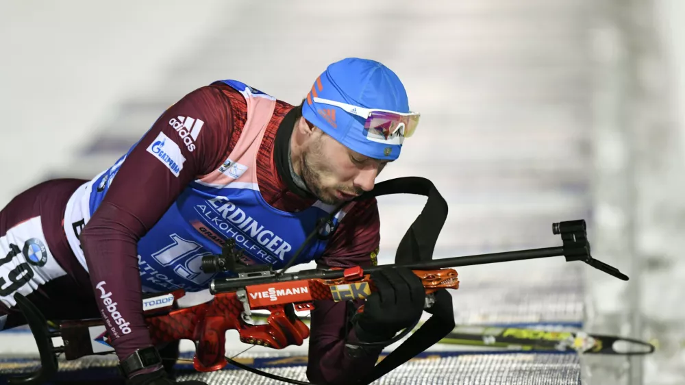 IBU Biathlon World Cup - Sprint Men 10 km - Kontiolahti, Finland - March 8, 2018. Anton Shipulin of Russia is seen in action. LEHTIKUVA / Martti Kainulainen via REUTERS ATTENTION EDITORS - THIS IMAGE WAS PROVIDED BY A THIRD PARTY. NO THIRD PARTY SALES. NOT FOR USE BY REUTERS THIRD PARTY DISTRIBUTORS. FINLAND OUT. NO COMMERCIAL OR EDITORIAL SALES IN FINLAND.
