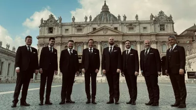 Slovenski oktet, 2022, Vatikan / Foto: Arhiv Slovenskega Okteta