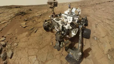 NASA's Mars rover Curiosity is pictured in this February 3, 2013 handout self-portrait obtained by Reuters February 9, 2013. The image was made by combining dozens of exposures taken by the rover's Mars Hand Lens Imager (MAHLI). The rover is positioned at a patch of flat outcrop called "John Klein," which was selected as the site for the first rock-drilling activities by Curiosity. The rover's robotic arm is not visible in the mosaic. MAHLI, which took the component images for this mosaic, is mounted on a turret at the end of the arm. The arm was positioned out of the shot in the images or portions of images used in the mosaic. REUTERS/NASA/Handout.  (UNITED STATES - Tags: SCIENCE TECHNOLOGY) FOR EDITORIAL USE ONLY. NOT FOR SALE FOR MARKETING OR ADVERTISING CAMPAIGNS. THIS PICTURE WAS PROCESSED BY REUTERS TO ENHANCE QUALITY. AN UNPROCESSED VERSION WILL BE PROVIDED SEPARATELY