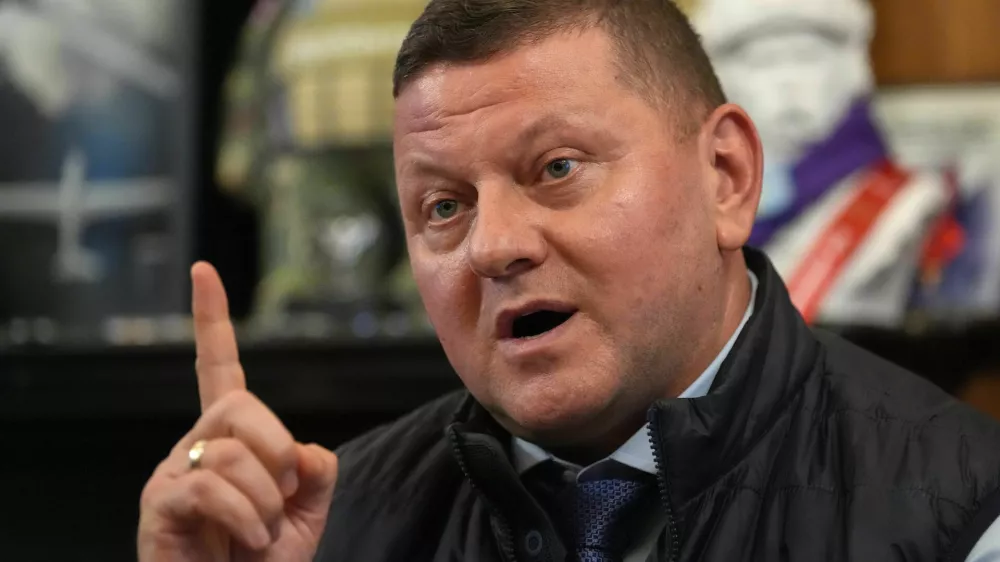 Valerii Zaluzhnyi, Ukraine's ambassador to the United Kingdom, speaks with The Associated Press in London on Feb. 2, 2026. (AP Photo/Frank Augstein)