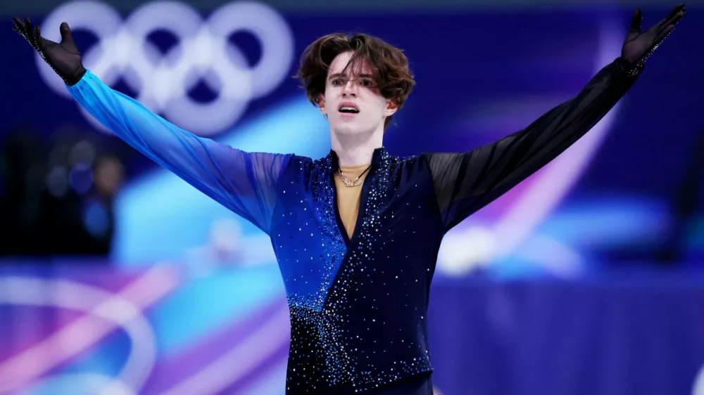 Mikhail Shaidorov (KAZ), FEBRUARY 13, 2026 - Figure Skating: Men's Free Skating during the Milano Cortina 2026 Olympic Winter Games at Milano Ice Skating Arena in Milan, Italy. (Photo by Naoki Nishimura/AFLO SPORT) No Use China. No Use Taiwan. No Use Korea. No Use Japan.