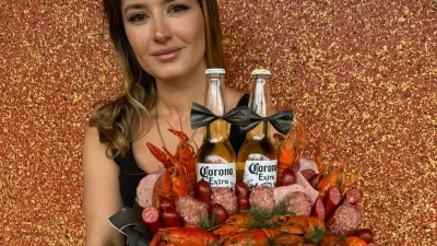 EXCLUSIVE: Story from Jam Press (Bizarre Edible Bouquets)Pictured: A social media user reacts to Katya's bizarre edible bouquets.'I make the world's most bizarre edible BOUQUETS using chicken feet, crisps and seafood'A woman has created what may be the world's most bizarre edible bouquets &ndash; and they come with a very unusual twist.Katya makes eye-catching floral arrangements using unexpected ingredients ranging from chicken feet to crisps and even seafood.The 30-year-old first started making the strange creations after attending a friend's wedding, and the idea quickly took off.One of her clips has gone viral, racking up more than 460,000 likes and over 100,000 comments."After that, I started giving my bouquets as gifts for all holidays to my friends and acquaintances," Katya, who is based in Batumi, Georgia, told What's The Jam."They are unique because each one contains a piece of my love, my signature style and unusual ingredients."Some of her most memorable designs include a bouquet made entirely from chicken feet, while another featured sushi rolls.She has also created arrangements made of crisps, as well as one inspired by burgers and fries.Katya says reactions from those receiving her bouquets range from "surprise, shock, happiness, delight, smiles, and hugs".By day, Katya works as a dentist, but in her spare time, she shares her quirky creations online.In one recent post, she showcased a bouquet made from chicken feet and roses.Social media users were quick to share their thoughts.Riya said: "Awwww it's so beautiful."A second person wrote: "my husband favourite [sic]."A third tagged a friend and added: "we can get each other with this one right, I don't think it's expensive."Tagging a pal, another wrote: "you need that bouquet."A different person wrote: "Wth did I just watched [sic]."Katya says she makes the bouquets as a hobby for her "soul and creativity".She mostly creates them for acquaintances and charges very little, but s.12 Feb 2026Pictured: Story from Jam Press (Bizarre Edible Bouquets)Pictured: One of Katya's bizarre edible bouquets.'I make the world's most bizarre edible BOUQUETS using chicken feet, crisps and seafood'A woman has created what may be the world's most bizarre edible bouquets &ndash; and they come with a very unusual twist.Katya makes eye-catching floral arrangements using unexpected ingredients ranging from chicken feet to crisps and even seafood.The 30-year-old first started making the strange creations after attending a friend's wedding, and the idea quickly took off.One of her clips has gone viral, racking up more than 460,000 likes and over 100,000 comments."After that, I started giving my bouquets as gifts for all holidays to my friends and acquaintances," Katya, who is based in Batumi, Georgia, told What's The Jam."They are unique because each one contains a piece of my love, my signature style and unusual ingredients."Some of her most memorable designs include a bouquet made entirely fr.,Image: 1074267711, License: Rights-managed, Restrictions: NO Australia, Germany, Norway, South Korea, Sweden, United Kingdom, United States, Unknown Country, Model Release: no