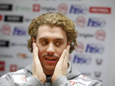 - Anže Kopitar- Hokejska zveza Slovenije (HZS) - hokejska reprezentanca pred nastopom na turnirju za evropski izziv v Ljubljani;/FOTO: Luka Cjuha