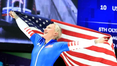 Italija, Cortina d'Ampezzo.Zimske olimpijske igre 2026.Bob, enosed, zenske.Ameriska tekmovalka Kaillie Armbruster Humphries.