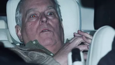 Andrew Mountbatten Windsor, younger brother of Britain's King Charles, formerly known as Prince Andrew, leaves Aylsham Police Station on a vehicle, on the day he was arrested on suspicion of misconduct in public office, after the U.S. Justice Department released more records tied to the late financier and convicted sex offender Jeffrey Epstein, in Aylsham, Britain, February 19, 2026. REUTERS/Phil Noble