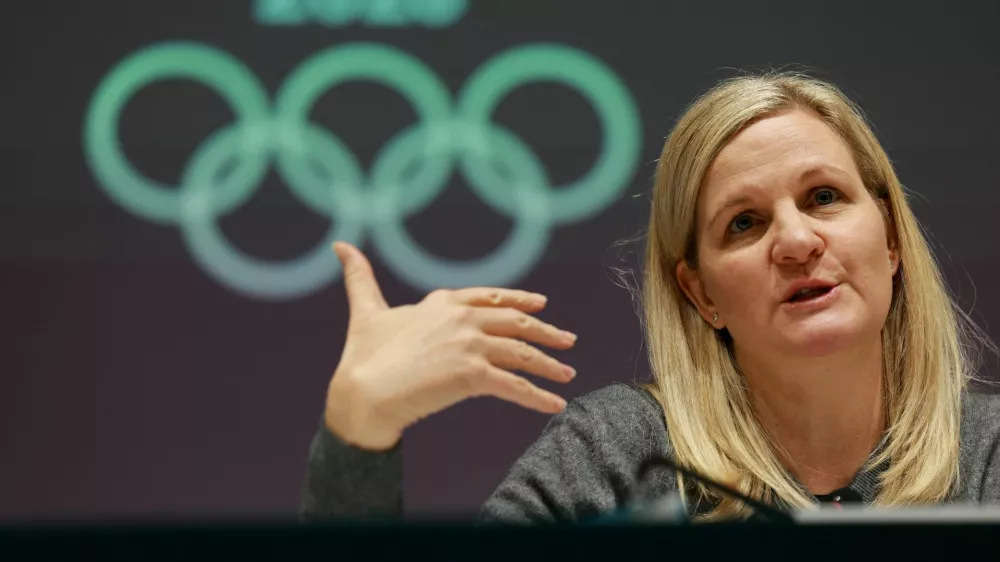 Milano Cortina 2026 Winter Olympics - IOC Press Conference - Milan, Italy - February 20, 2026 IOC President Kirsty Coventry during the Press Conference REUTERS/Fabrizio Bensch