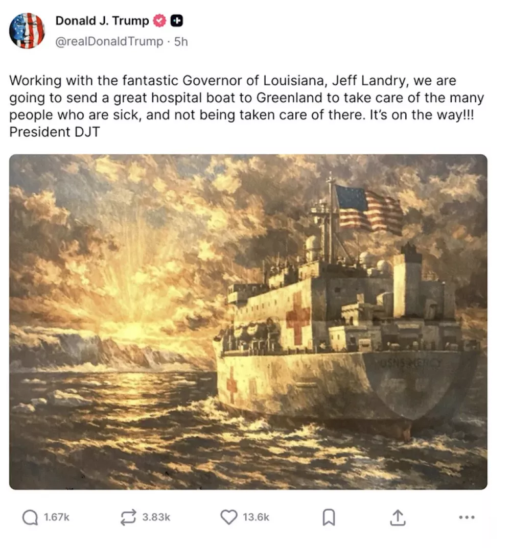 Objava ameri&scaron;kega predsednika na družbenem omrežju / Foto: Zajem Zaslona