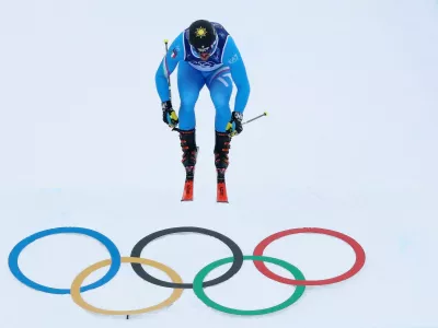 Milano Cortina 2026 Olympics - Freestyle Skiing - Men's Ski Cross Seeding - Livigno Snow Park, Livigno, Italy - February 21, 2026. Federico Tomasoni of Italy in action during the Men's Ski Cross Seeding REUTERS/Hannah Mckay