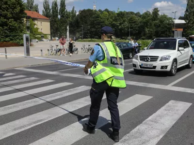 05.06.2025 - Simbolična fotografija Policija - prometna nesreča - policijski trakFoto: Luka Cjuha