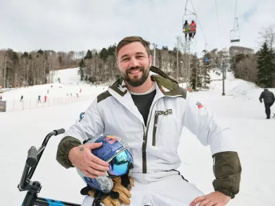 Filip Flisar poses for a portrait at Platak, Croatia on January 29, 2022 // Tina Kadoic / Red Bull Content Pool // SI202202010253 // Usage for editorial use only // 