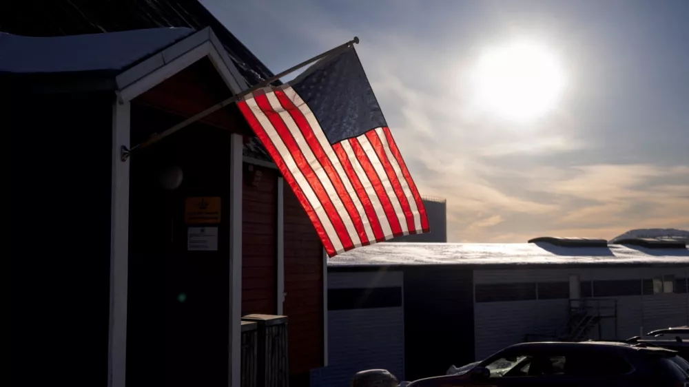 U.S. Consulate in Nuuk, Greenland, Tuesday, February 17, 2026. Ritzau Scanpix/Bo Amstrup via REUTERS ATTENTION EDITORS - THIS IMAGE WAS PROVIDED BY A THIRD PARTY. DENMARK OUT. NO COMMERCIAL OR EDITORIAL SALES IN DENMARK.