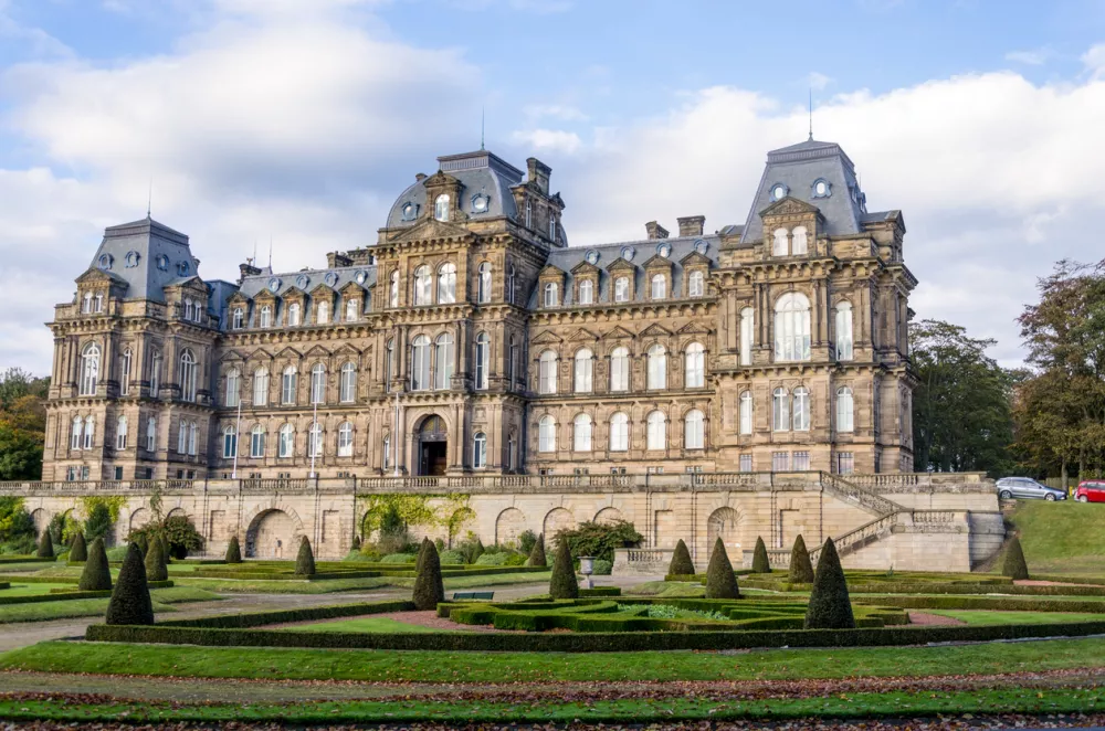 Barnard Castle, England - October 12, 2014 - The Bowes Museum has a nationally renowned art collection and is situated in the town of Barnard Castle, Teesdale, County Durham, England