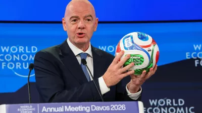 FIFA President Gianni Infantino attends the 56th annual World Economic Forum (WEF) meeting in Davos, Switzerland, January 22, 2026. REUTERS/Denis Balibouse