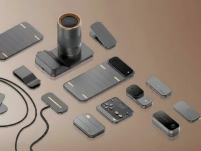 Tecnov koncept modularnega pametnega telefona.